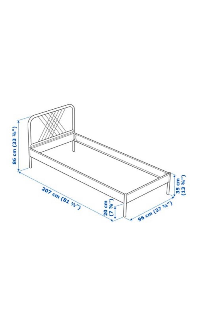 IKEA Single Bedframe & Pull Out Bed (NESTTUN & VITVAL), Furniture & Home Living, Furniture, Bed