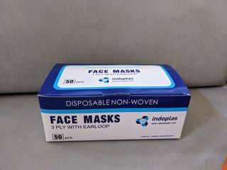 Indoplas surgical face masks disposable non woven 1 box