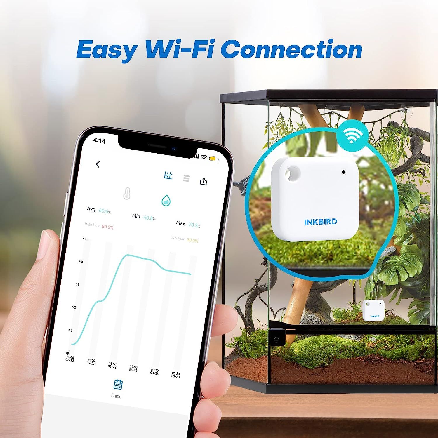 INKBIRD WiFi Thermometer Hygrometer Monitor, Smart Temperature Humidity