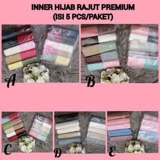 Inner hijab rajut premium  isi 5 pcs/packet