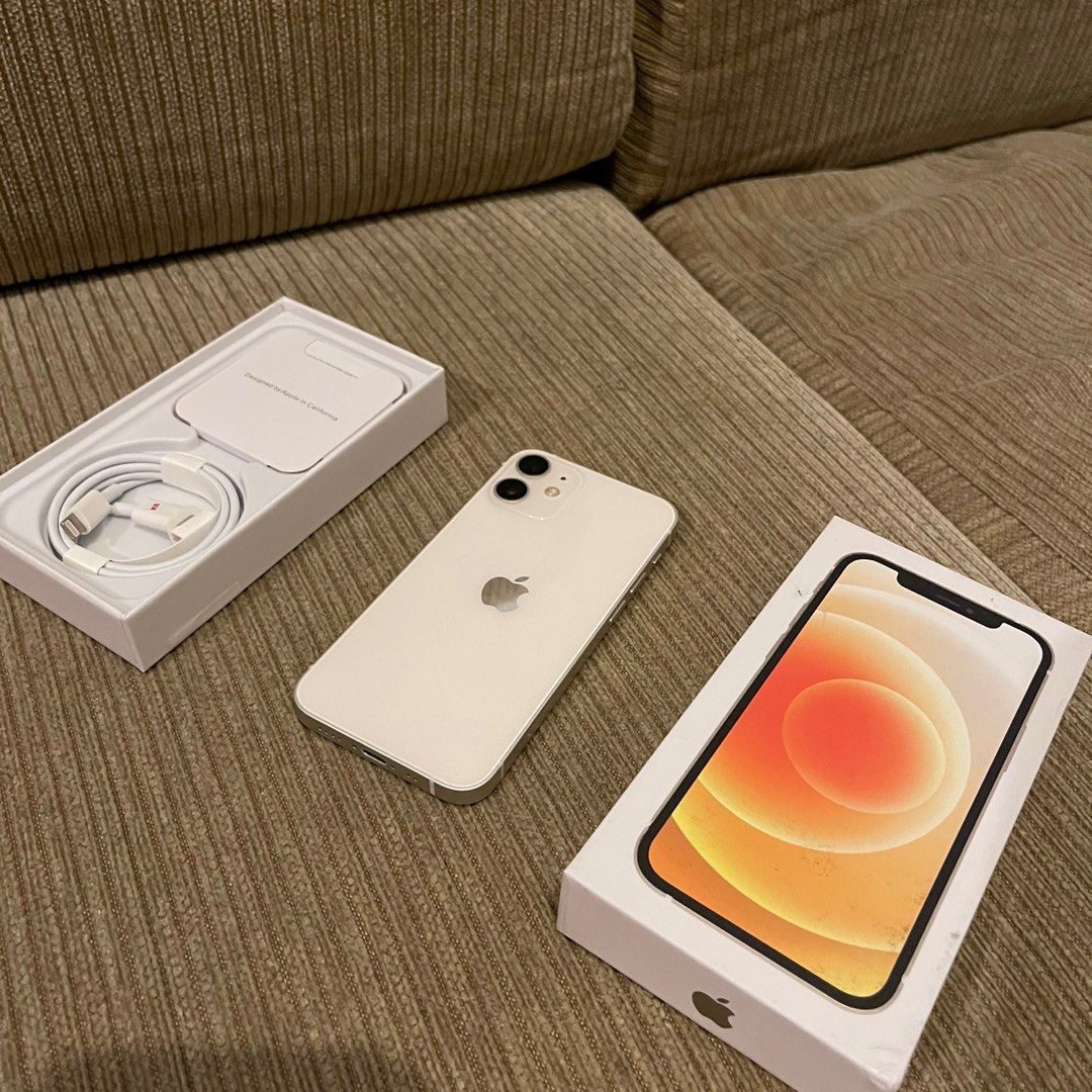 iphone 12 mini 128gb ex inter white, Telepon Seluler & Tablet, iPhone ...