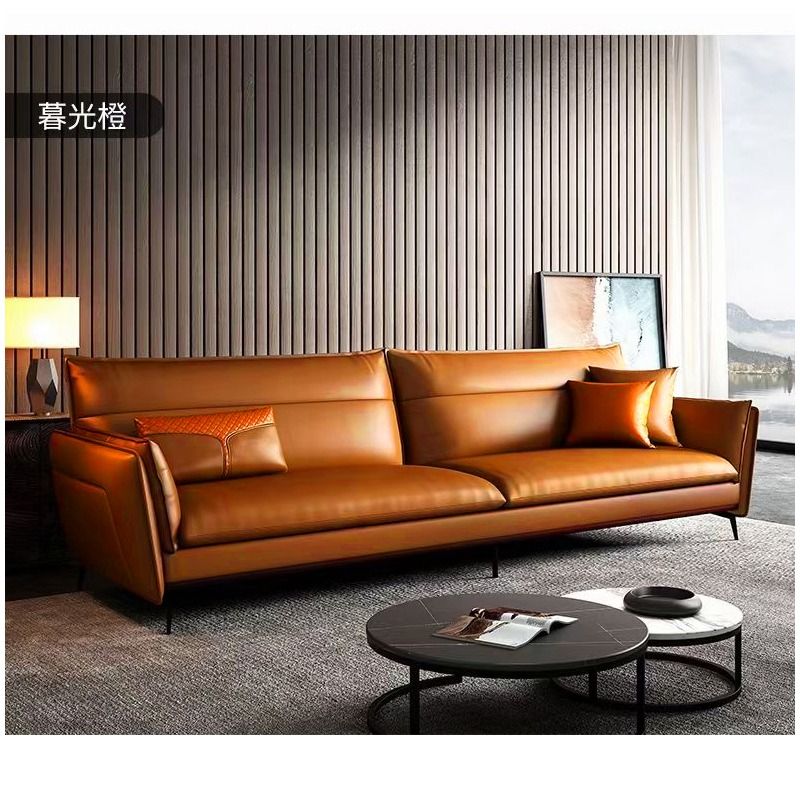 Italian Minimalist Light Luxury Leather Art Sofa Simple Living Room Size Apartment Washless Microfiber Combination Furniture Home Sofas On Carou