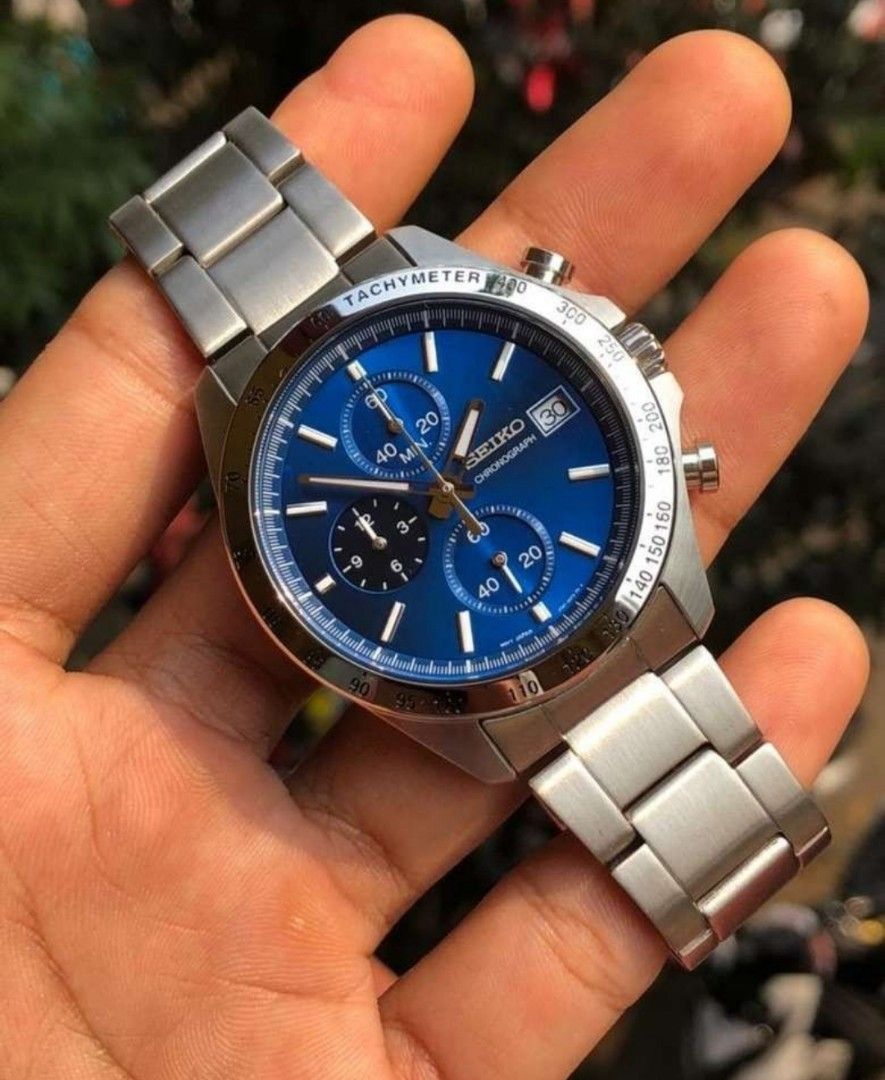 JDM Seiko Spirit SBTR023 Chronograph Blue Dial Japan made Men s