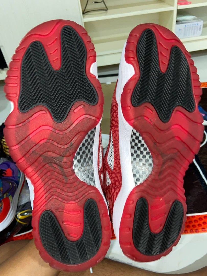 JORDAN 11 RETRO LOW IE WHITE GYM RED Men s Fashion Footwear