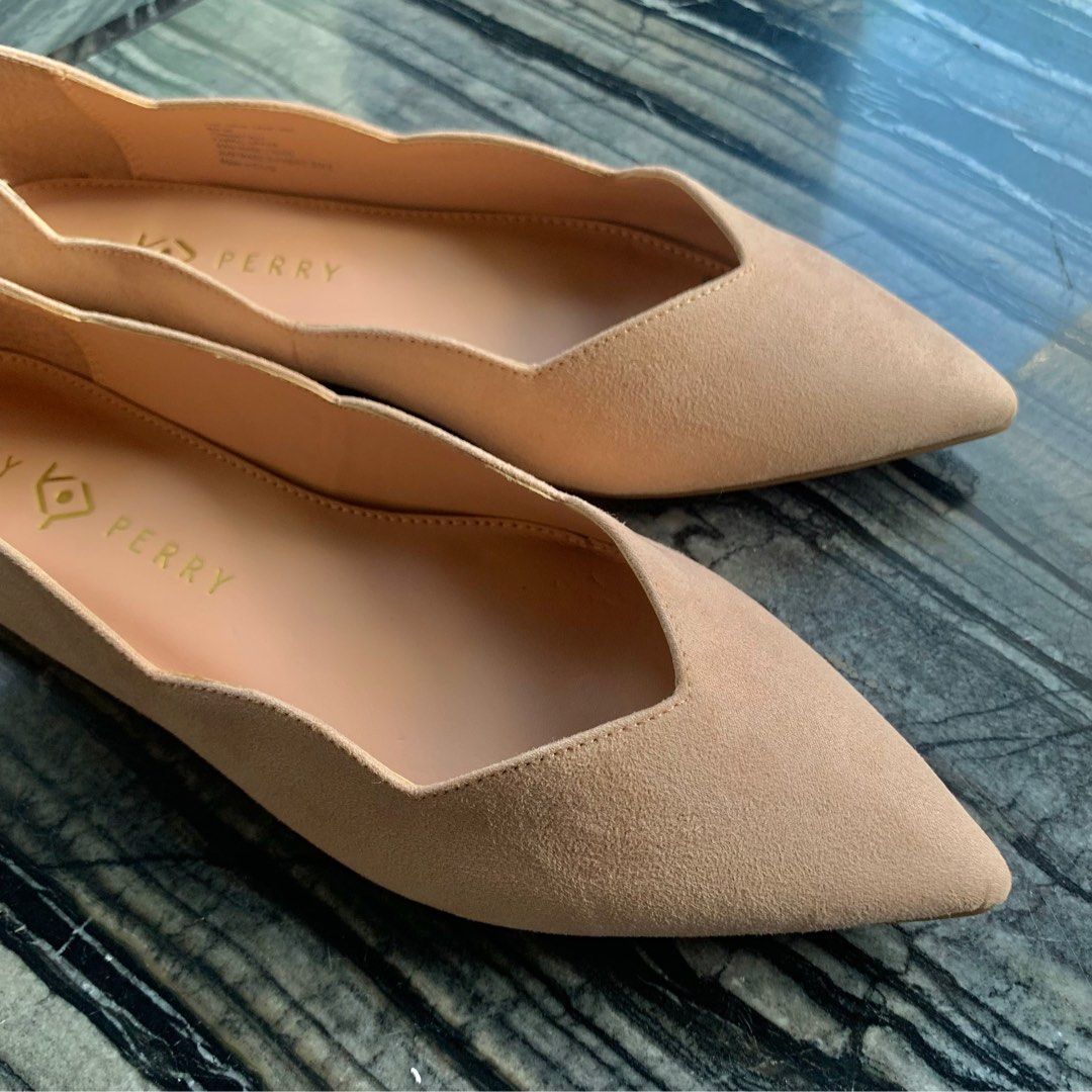 Katy Perry Pointed Suede Flats Preppy The Hava Microsuede Shoes