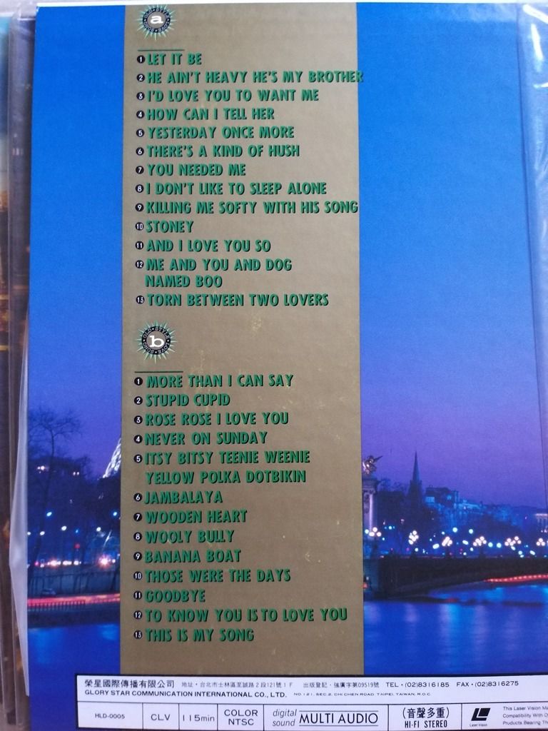 LD Laser Discs - English Old Style Love Song Vol. 1, 3, 4, 5, 7, 8, Karaoke  Everlasting Laser Disc Best 28, Top Hits Chinese Songs 51