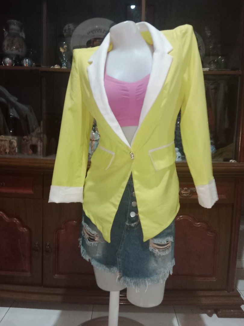 Ladies lemon blazer hot sale