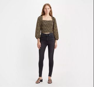 Levi's Mile High Super Skinny Black Jeans