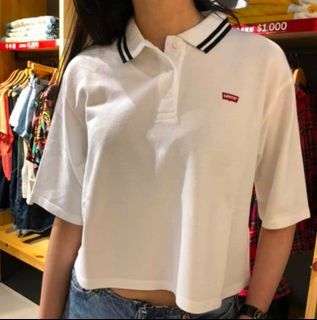 [REPRICED] LEVI'S Oversized Cropped Lila Polo Shirt