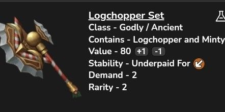 Logchopper Set, Trade Roblox Murder Mystery 2 (MM2) Items