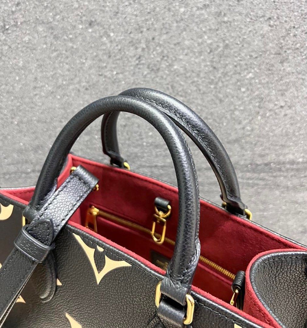 Louis Vuitton On the Go PM … $2249 Clea Wallet … $495 Although, the picture  portrays this bag as black it is actually a metallic, denim…