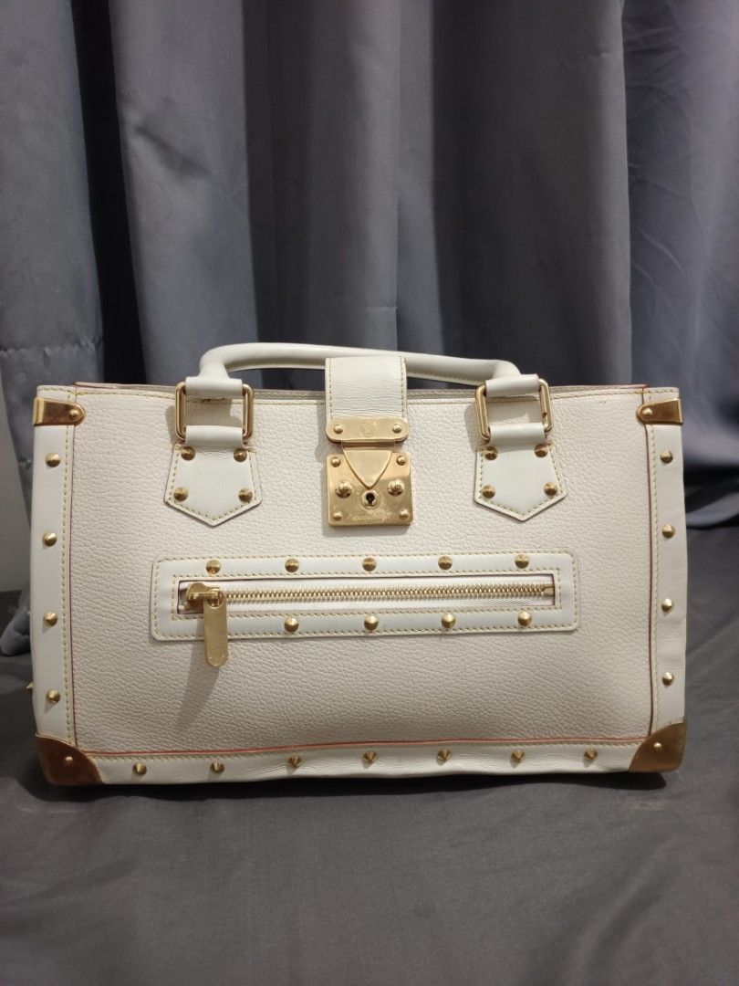 Louis Vuitton White Suhali Leather Le Fabuleux Tote Bag . Very