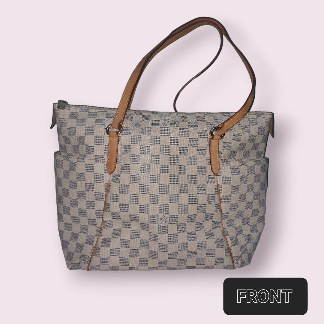 LV Damier Azur in Pink Lining, Luxury, Bags & Wallets on Carousell