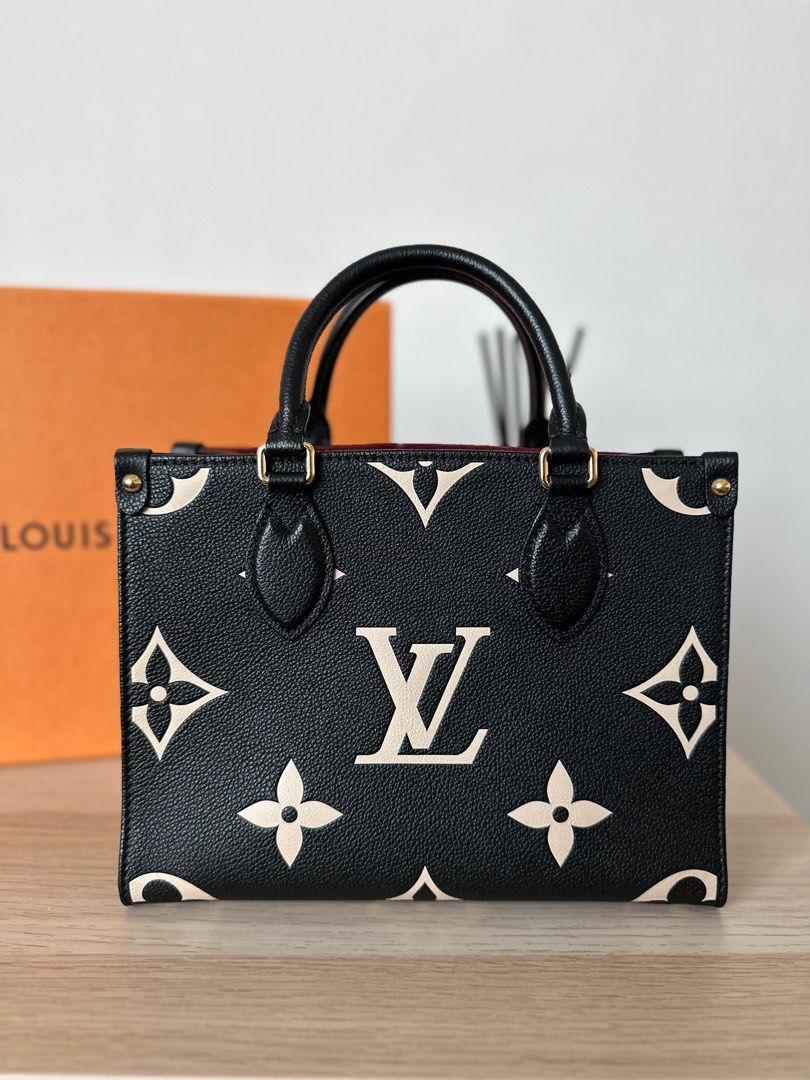 Louis Vuitton Onthego GM Denim Monogram Check Blue/Red in Denim  Canvas/Cowhide Leather with Gold-tone - US