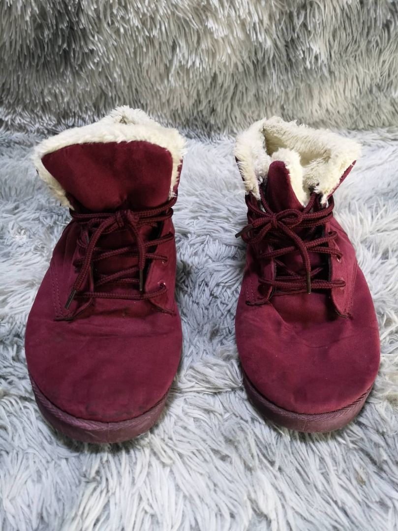 Maroon 2024 winter boots