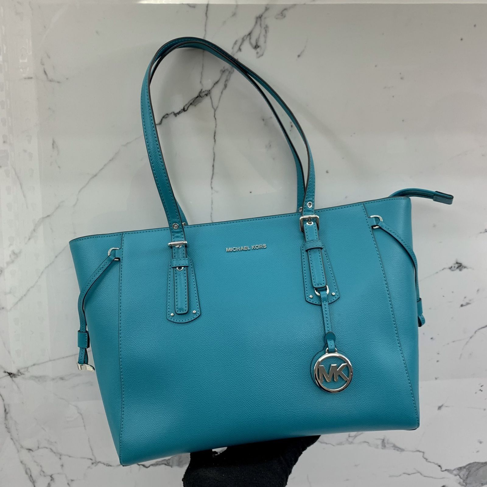 MICHAEL KORS BLUE LEATHER TOTE BAG 237017215 KM