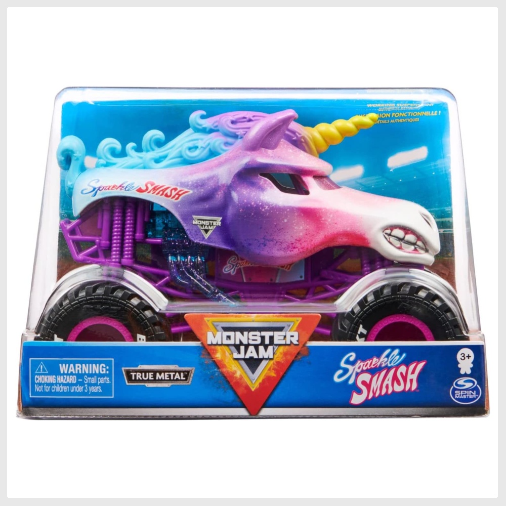 Monster Jam, Official Sparkle Smash Monster Truck, Collector Die-Cast