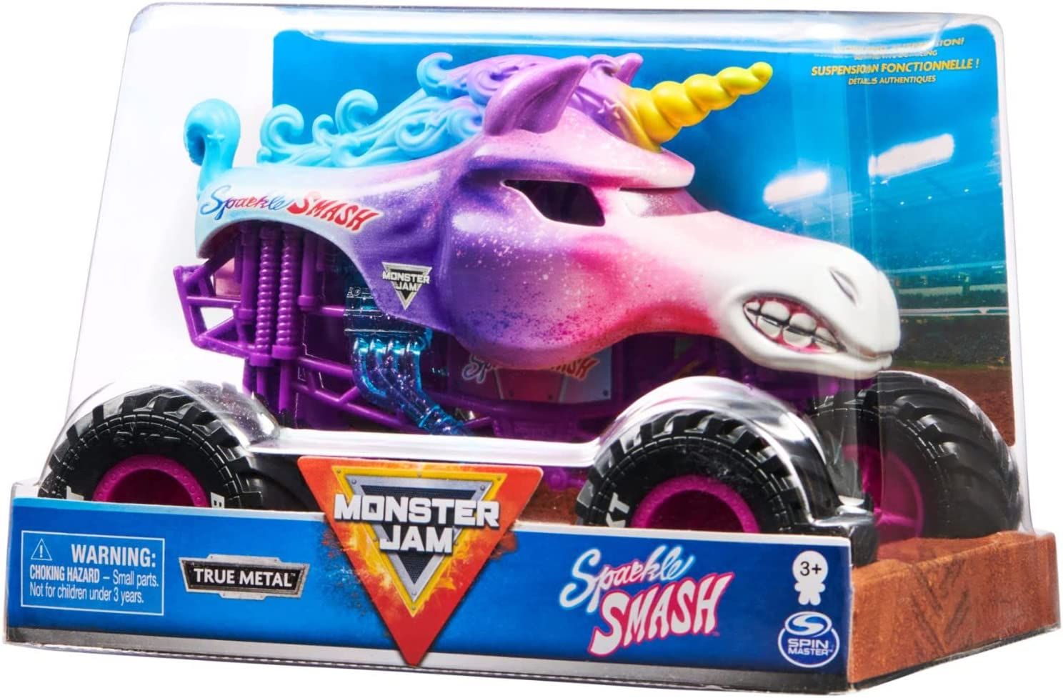 Monster Jam, Official Sparkle Smash Monster Truck, Collector Die-Cast