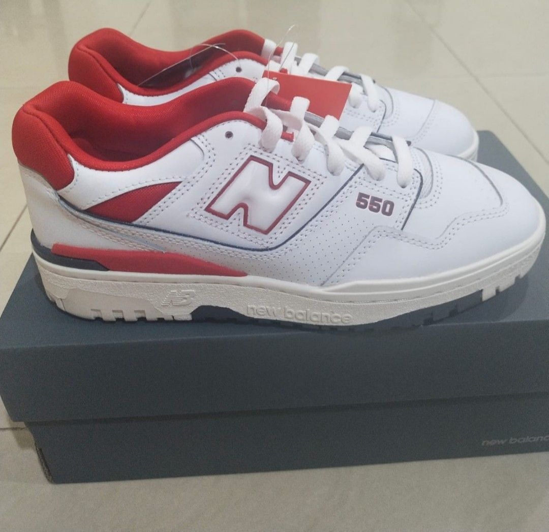 New Balance 550 White Red (JD Sports Exclusive) sz42.5 on Carousell