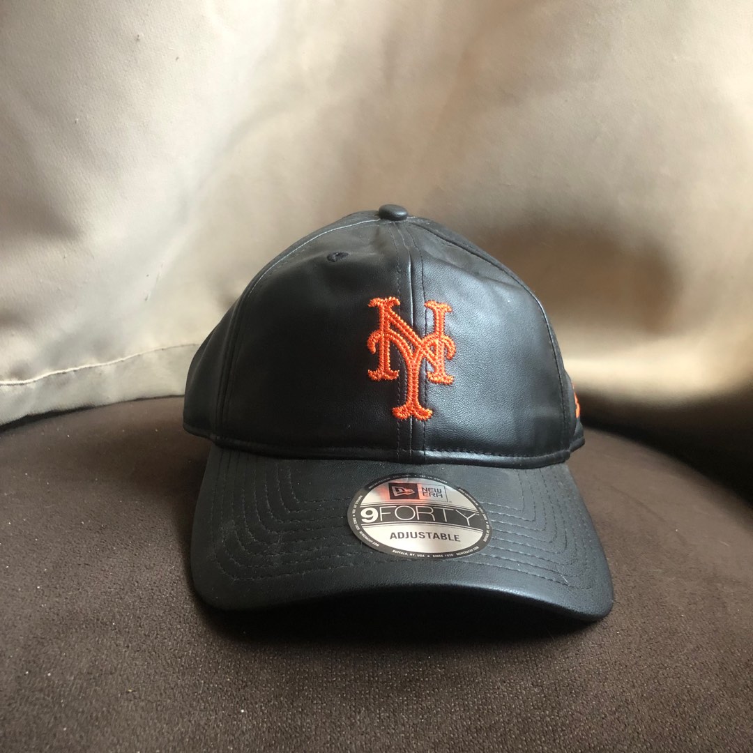 New Era New York Mets Black Tan PU Leather 9FORTY K-Frame