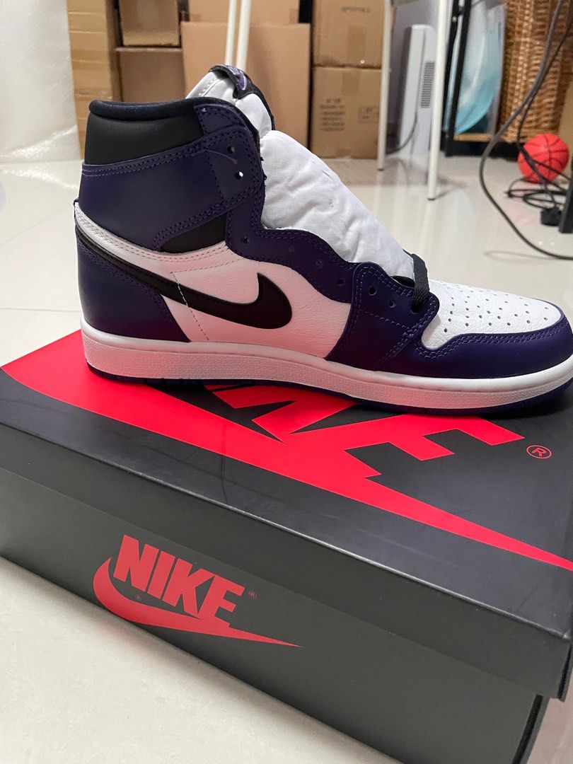 Air jordan 1 high og hotsell court purple & black