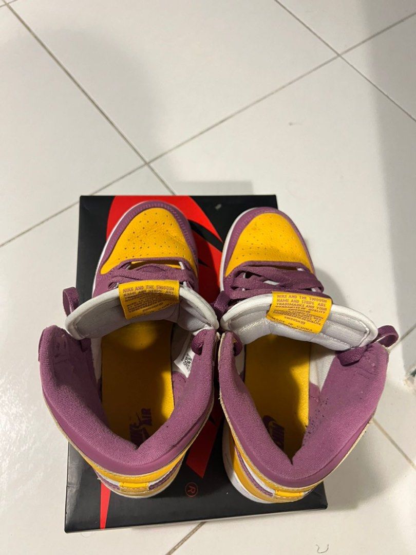 Air jordan 1 purple and outlet gold