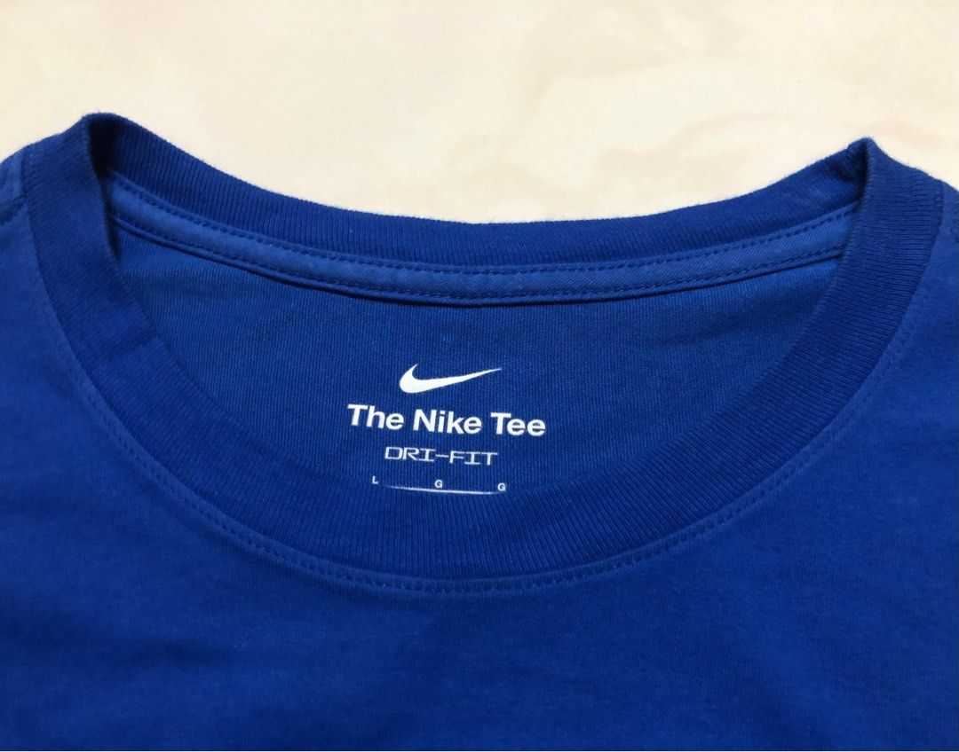 Nike Basic Logo Blue Dri Fit Tee Shirt