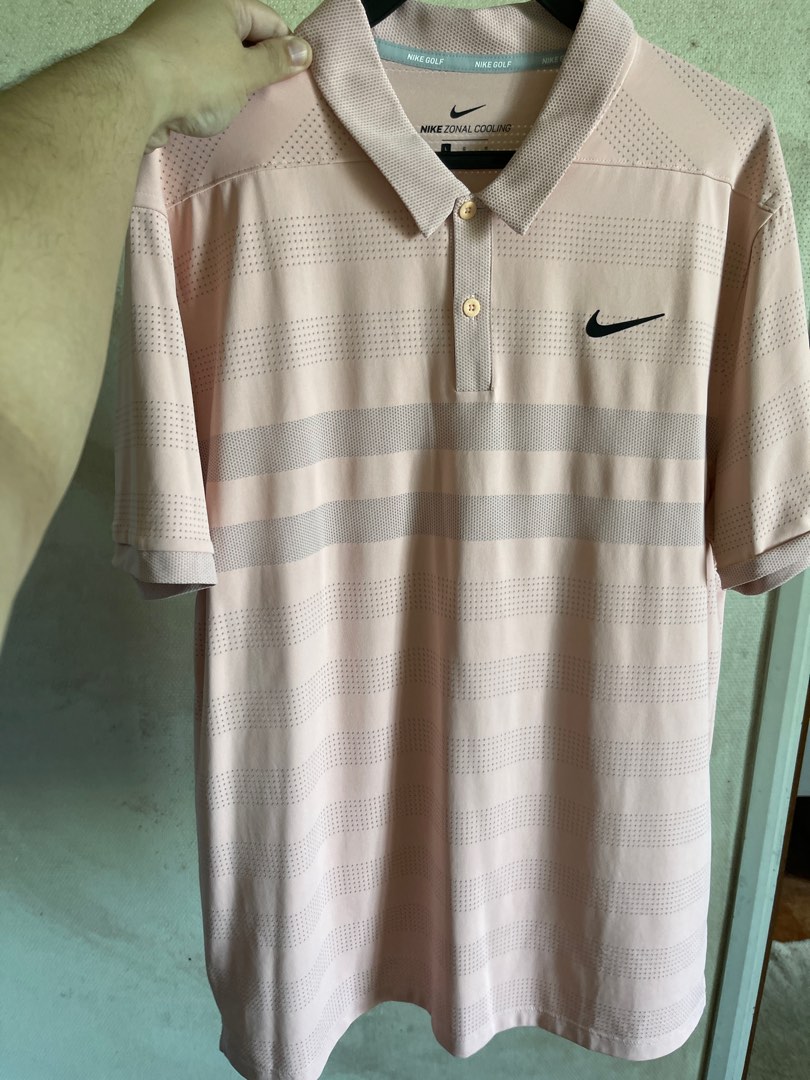 Nike Golf Zonal Cooling polo in light pink size L Men s Fashion