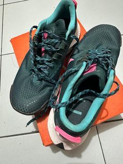 Nike Pegasus Trail 3 Running Shoes in Dark Teal Green/Pink Glow color