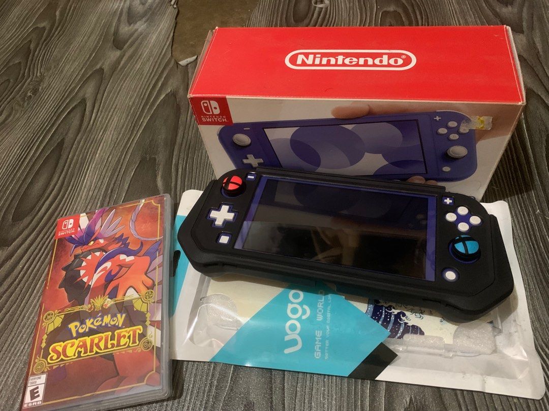 Nintendo Switch Lite Blue Console with & Pokemon Scarlet