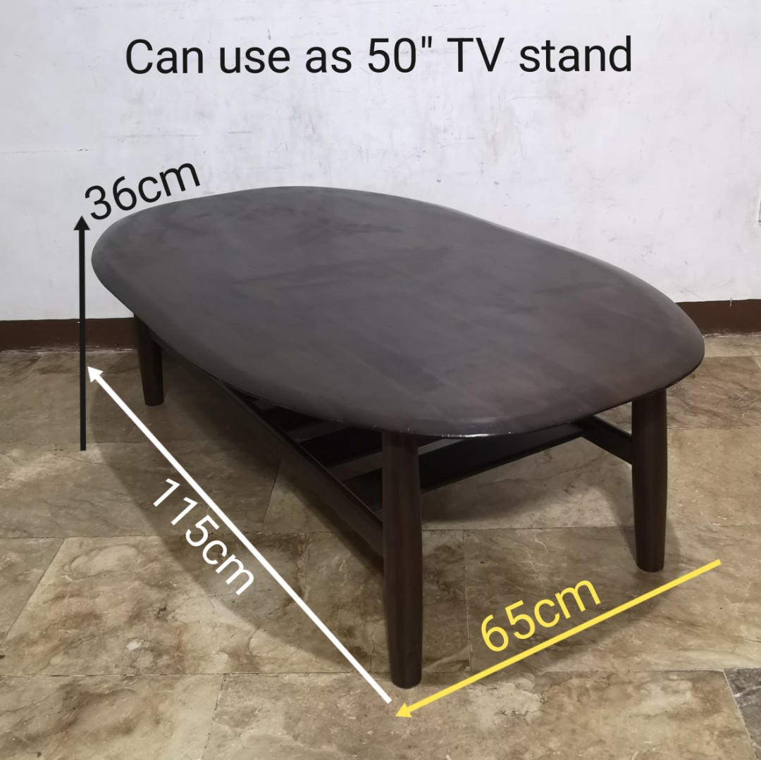 NITORI coffee table, natural wood, Furniture & Home Living