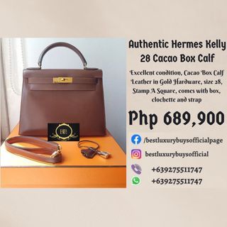 Hermes Cadena Padlock Clochette 2 Keys Box Calf Chocolate Brown
