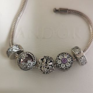 Pandora floral theme charms