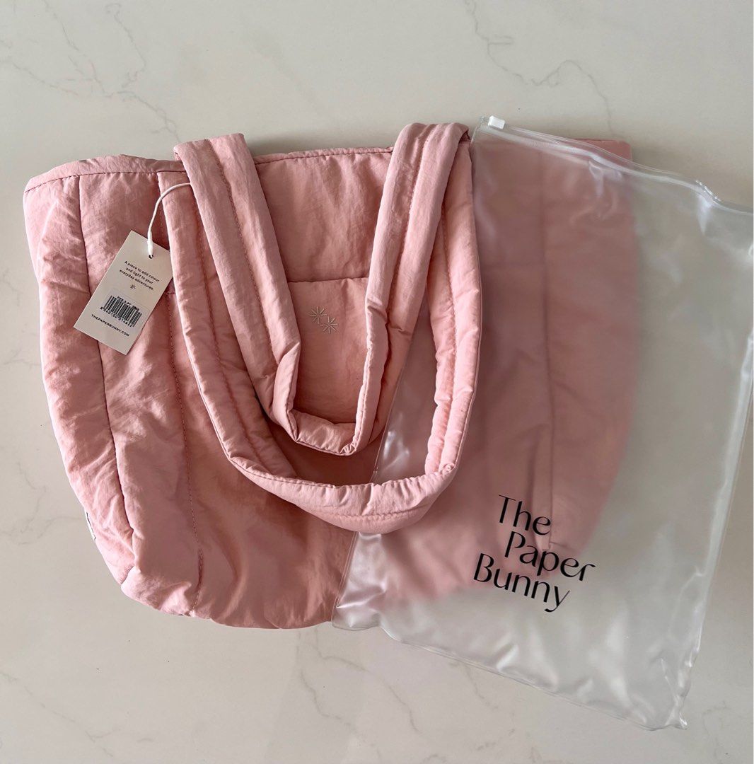Paper Bunny puffer shopper bag. BNWT Colour Petal., Women's Fashion ...