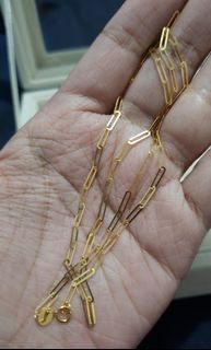 Paperclip Jewelry Set in 18K Gold