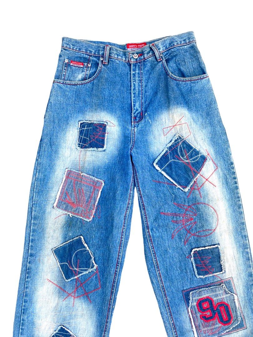 Kapital All Over Patched Jeans