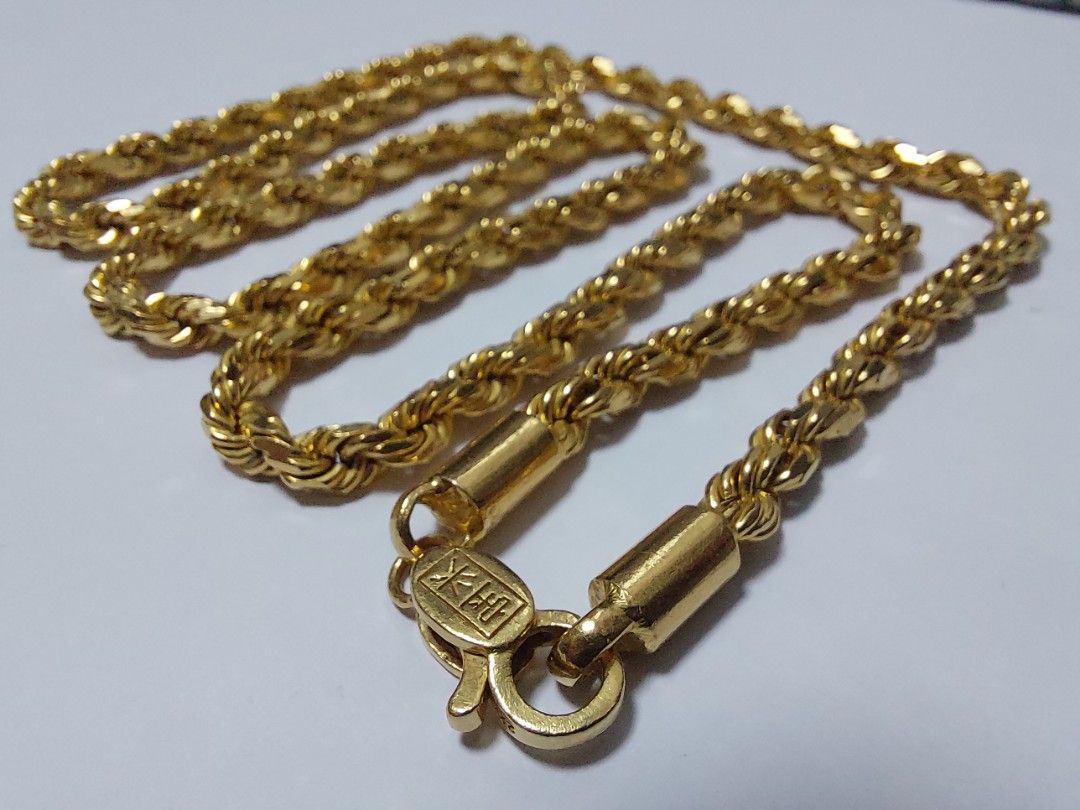 Mens gold diamond hot sale cut rope chains