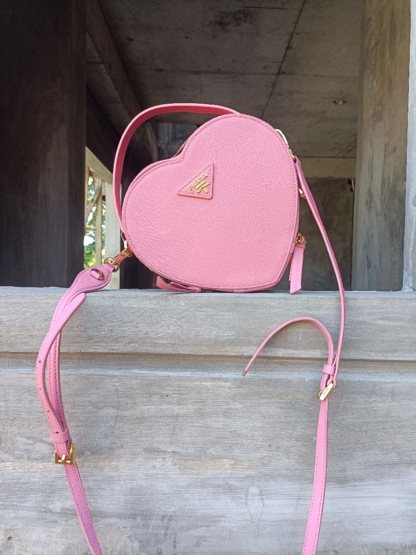Prada odette heart bag pink preorder, Luxury, Bags & Wallets on Carousell