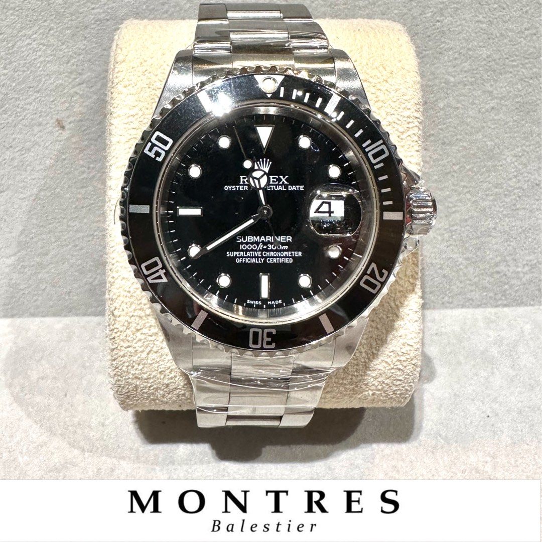 Pre Owned Rolex Submariner 16610 LV Black Dial, Luxury, Watches on Carousell