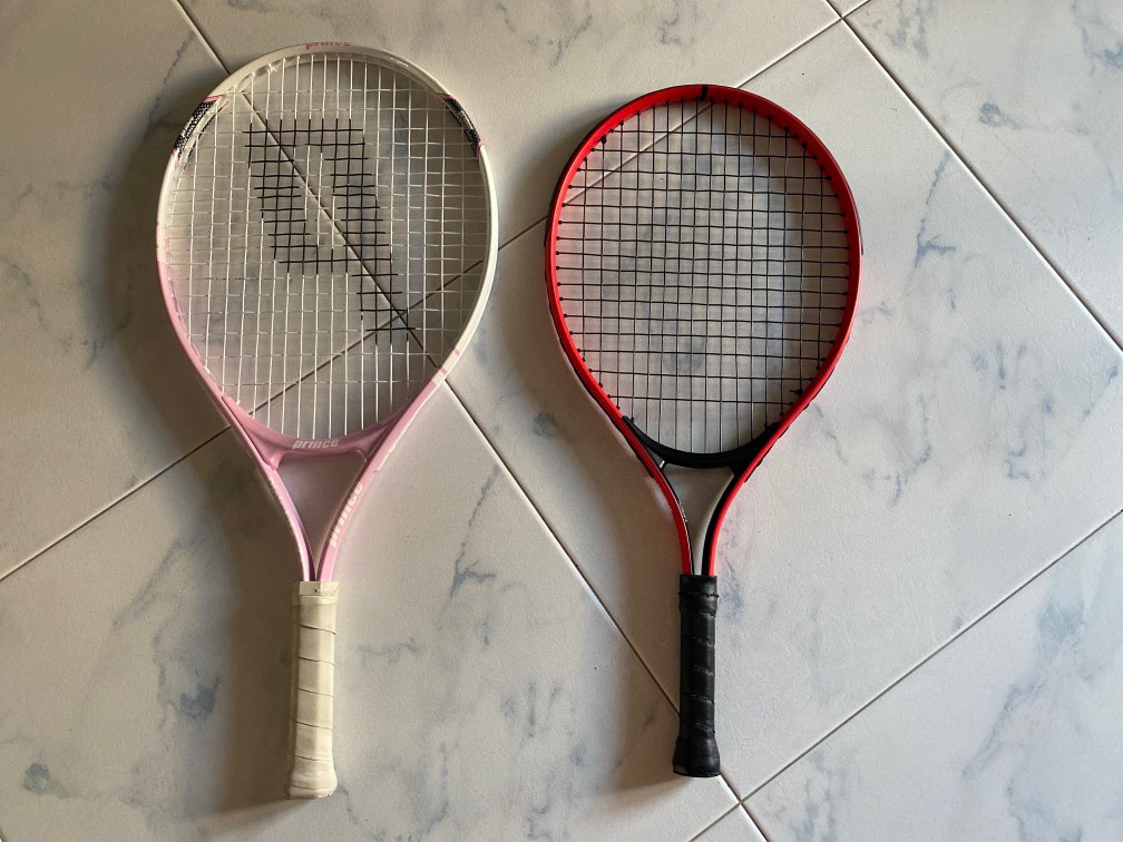 Prince Pink Lite 23 inch Junior & Artengo 21 inch Tennis Rackets