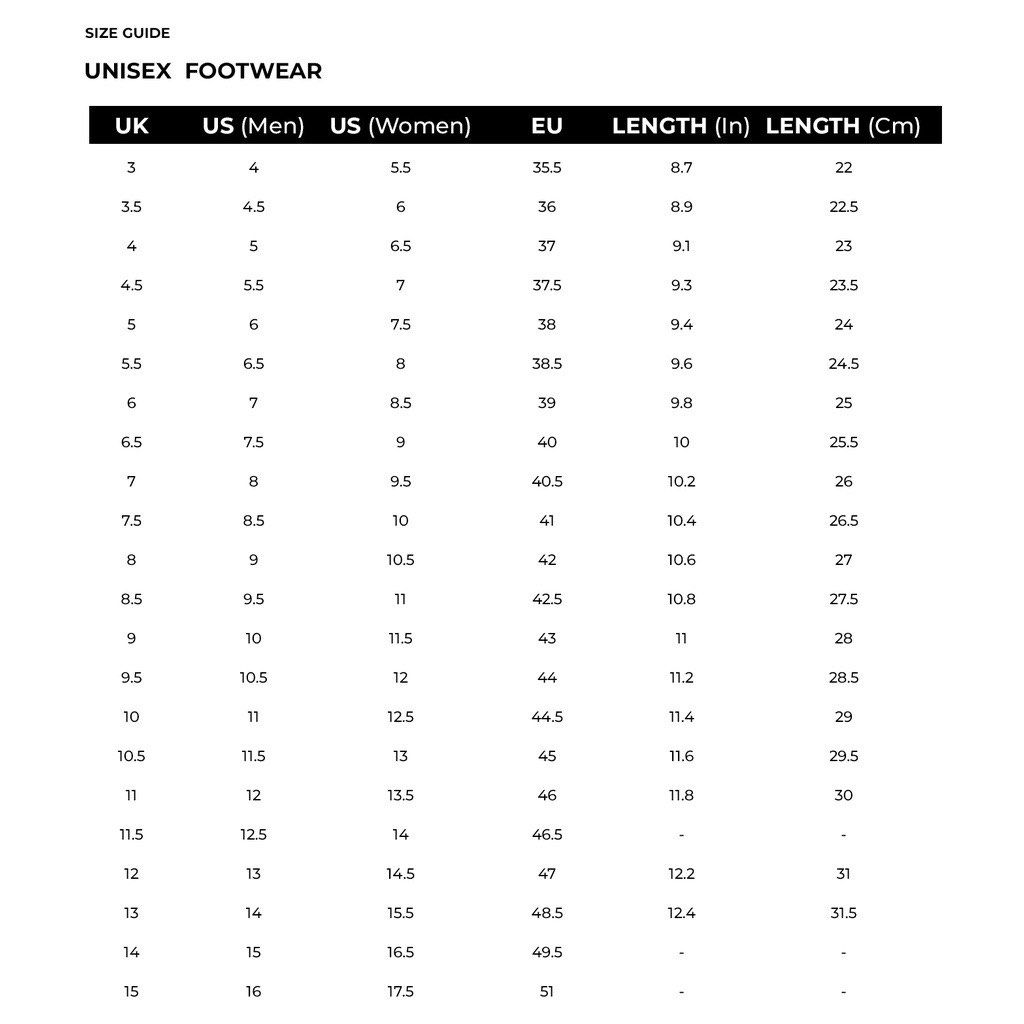 Fenty slides size chart 2025