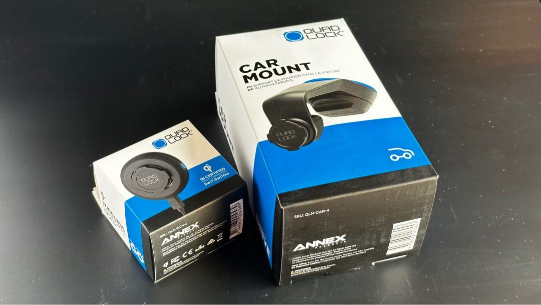 Quad Lock car mount + wireless charging head, Mobile Phones & Gadgets