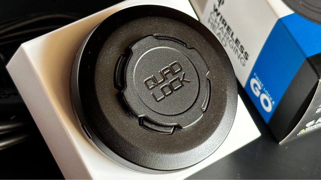 Quad Lock car mount + wireless charging head, Mobile Phones & Gadgets