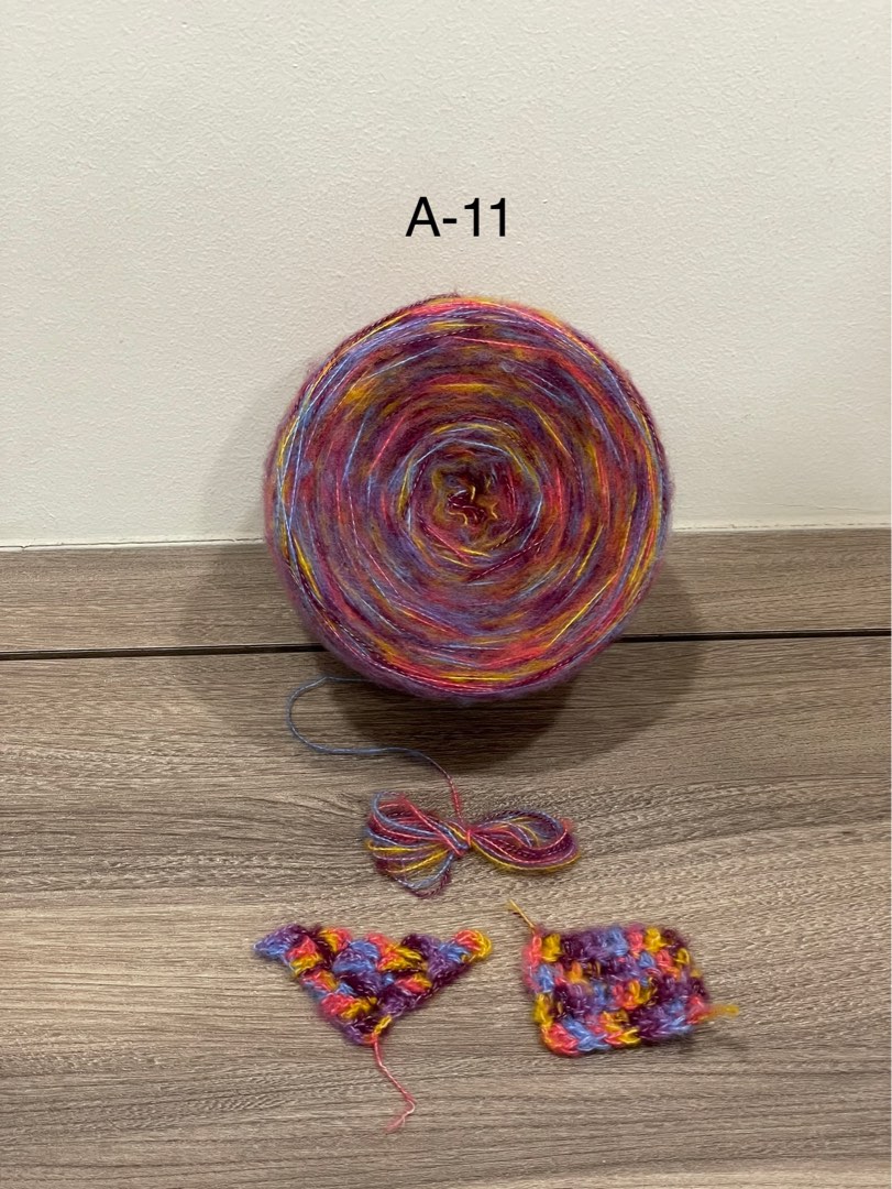 Rainbow Mohair Yarn., Hobbies & Toys, Stationery & Craft, Craft