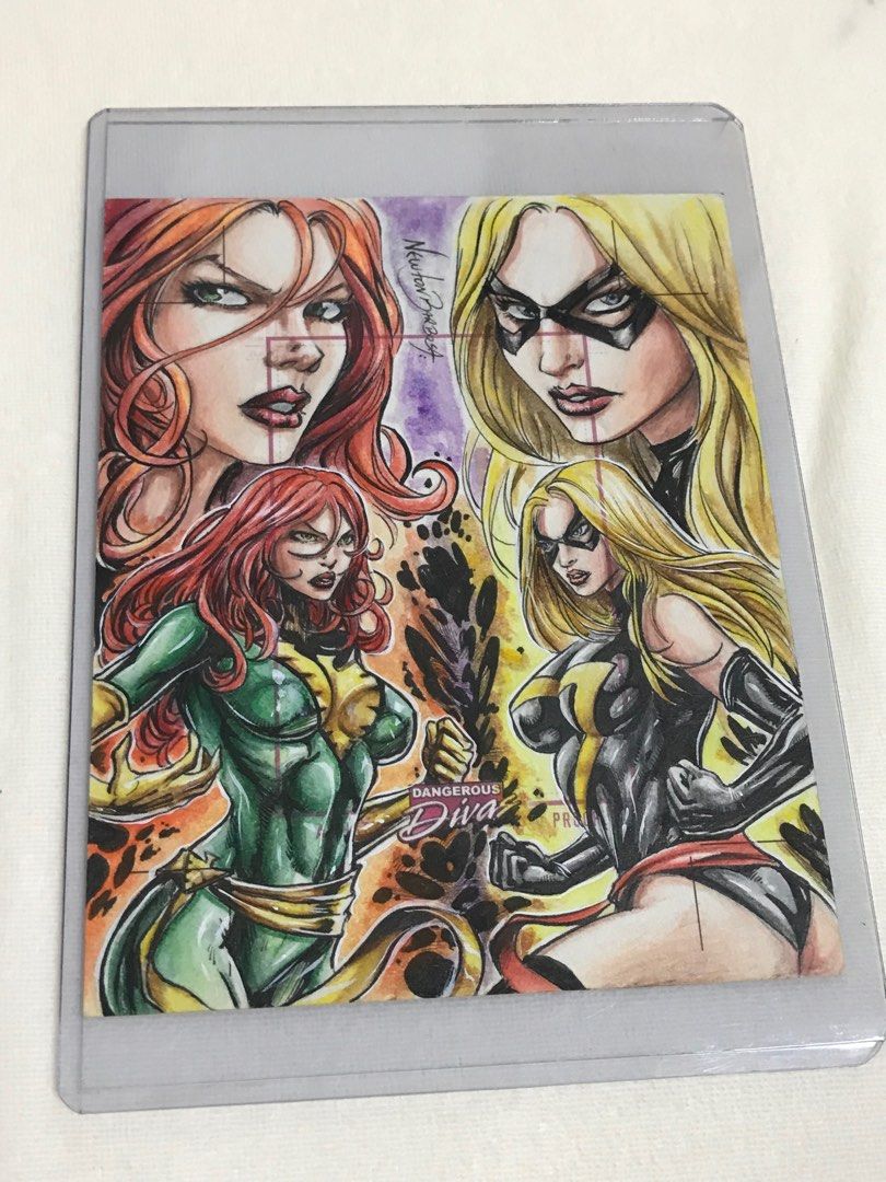 Rare Marvel Sketch Card Phoenix vs Ms Marvel, Hobbies & Toys, Memorabilia &  Collectibles, Vintage Collectibles on Carousell