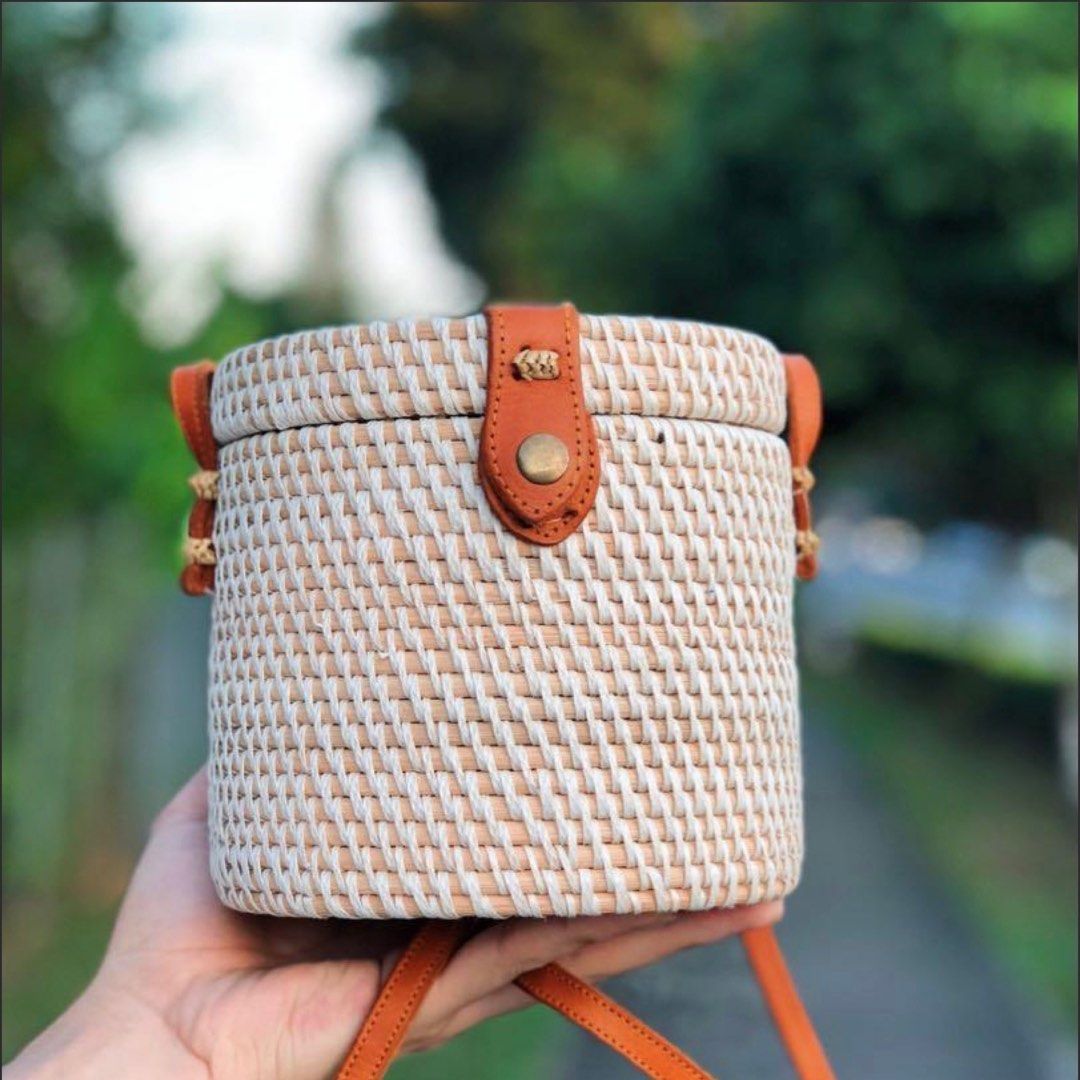 Rattan Bucket Bag