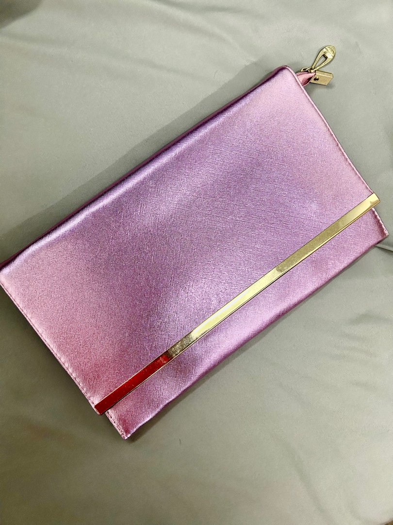Red pink clutch 2025 bag
