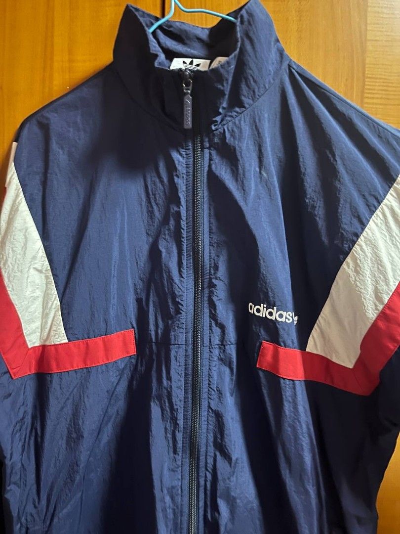 Adidas jacket red white blue cheap