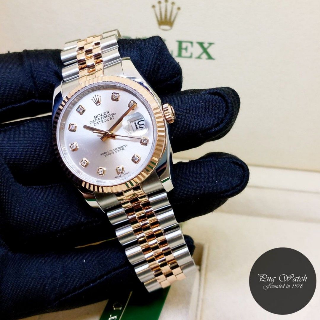 NOT AVAILABLE Rolex 36mm Oyster Perpetual 18K Half Rose Gold