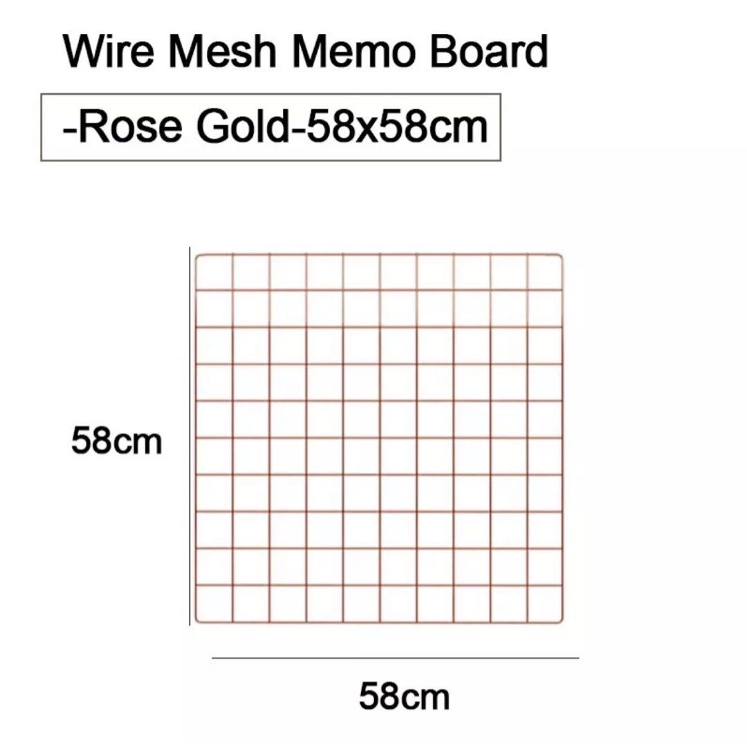 Rose Gold Metal Grid, Furniture & Home Living, Home Decor, Wall Decor